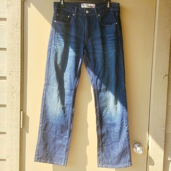 Men's Levi's Relaxed Straight leg Dark Wash Denim Jeans - Picture 1 of 9